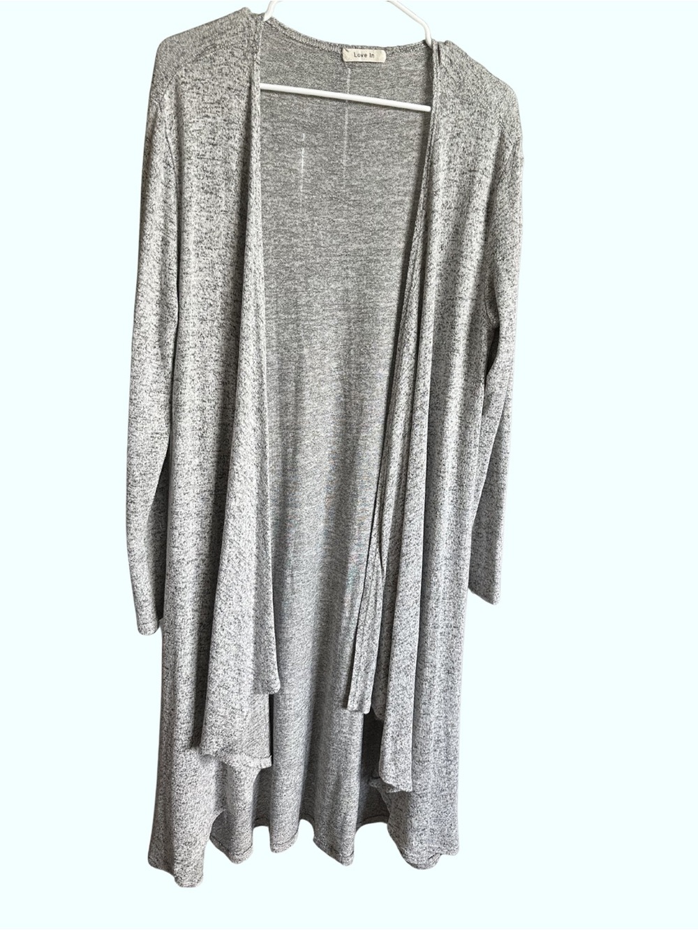 Love In Heather Gray Open-Front Drape Cardigan